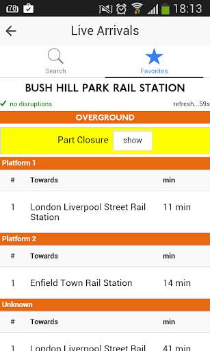 London Live Bus Arrivals screenshot 5