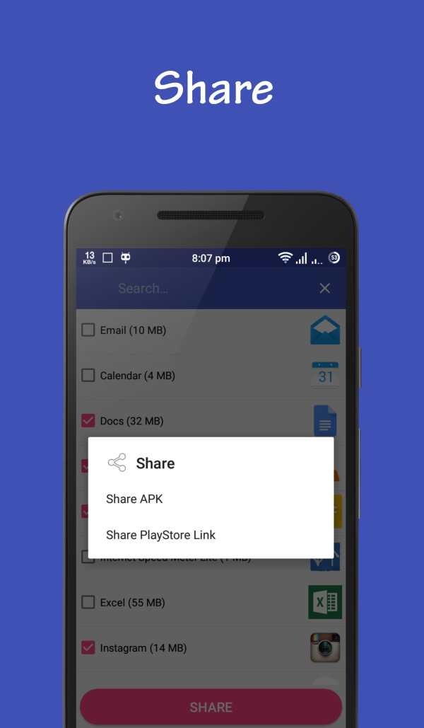 Apk Share : Share your apk using mail and wifi screenshot 3