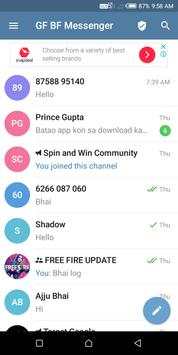 GF BF Messenger screenshot 1