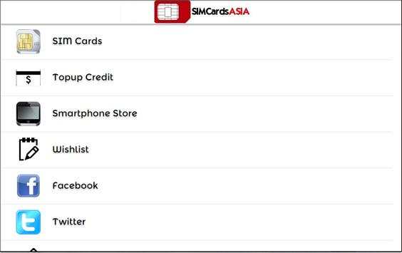 SIM Cards Asia screenshot 3