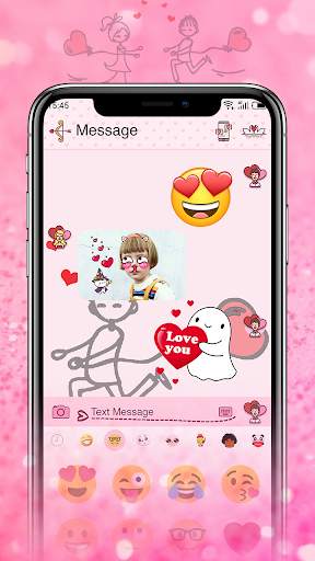Romantic Lovers - SMS theme, Messenger theme screenshot 3