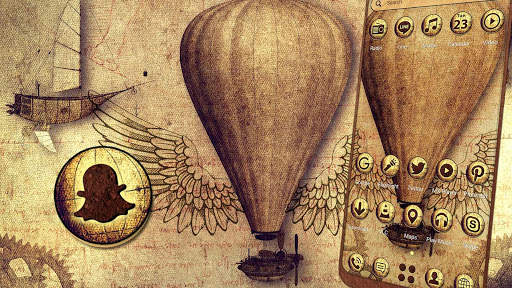 Vintage Air Balloon Launcher Theme screenshot 2