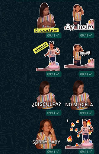 Niña del pastel Stickers para WhatsApp screenshot 1