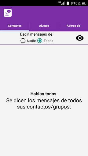 Messenger Parlante. Escuche a facebook Messenger. screenshot 1