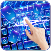 Tema tastiera blu lampo icon