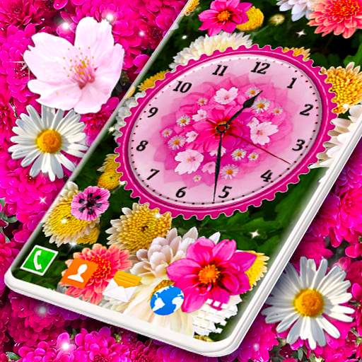Flower Blossoms Spring Clock 6.9.37