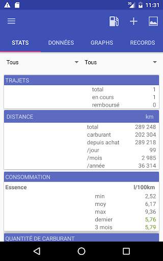Mes voitures - Carburant,coûts screenshot 9