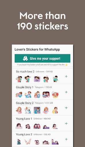 Lover's Stickers for WhatsApp screenshot 2
