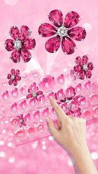Pink Diamond Flower Keyboard screenshot 1
