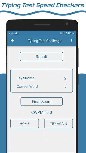 Typing Speed Test स्क्रीनशॉट 2