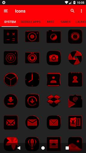 Black and Red Icon Pack screenshot 5