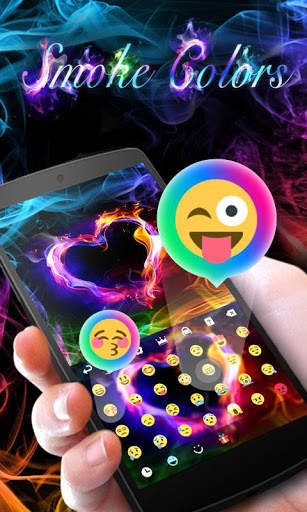 Smoke Colors GO Keyboard Theme स्क्रीनशॉट 5
