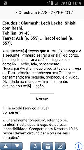 Hayom Yom em português 3 تصوير الشاشة