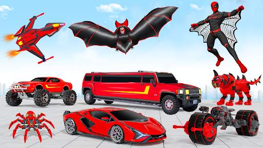 Flying Bat Robot Bike Game screenshot 4