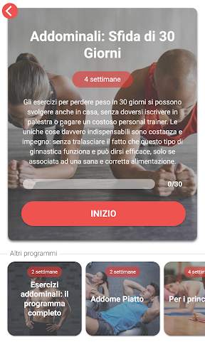 Allenamento pancia piatta principiante screenshot 2