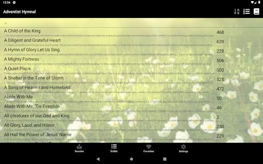 Adventist Hymnal with piano sheet screenshot 10