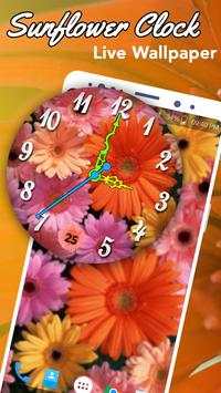 Sunflower Clock Live Wallpaper screenshot 2