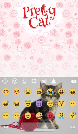 Pretty Cat Animated Keyboard   Live Wallpaper screenshot 4