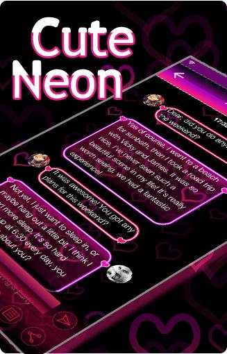 Cute Neon Emoji Keyboard Theme स्क्रीनशॉट 6