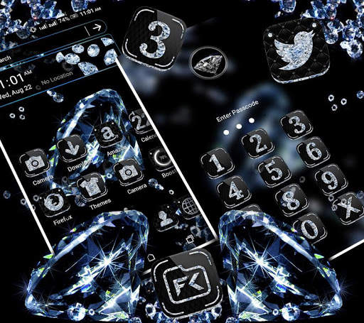 Black Diamond Launcher Theme screenshot 5