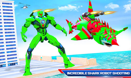 Roboter-Hai-Angriff Roboter verwandeln Hai-Spiele screenshot 4