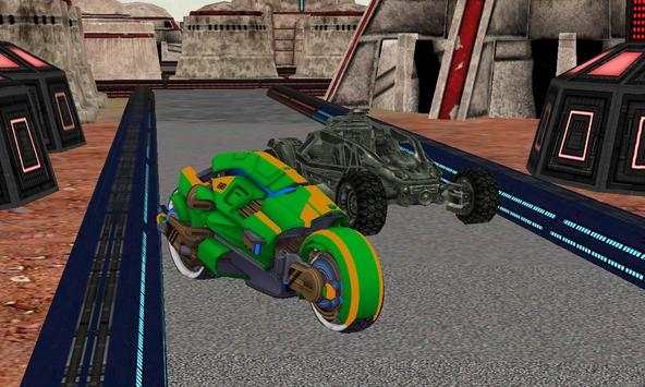 police sci fi bike car rider screenshot 1