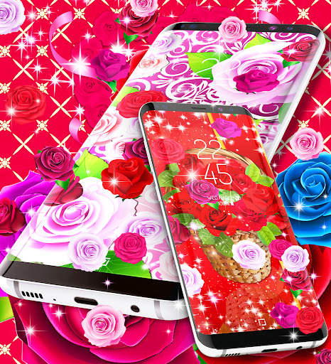 Pink red roses live wallpaper screenshot 6