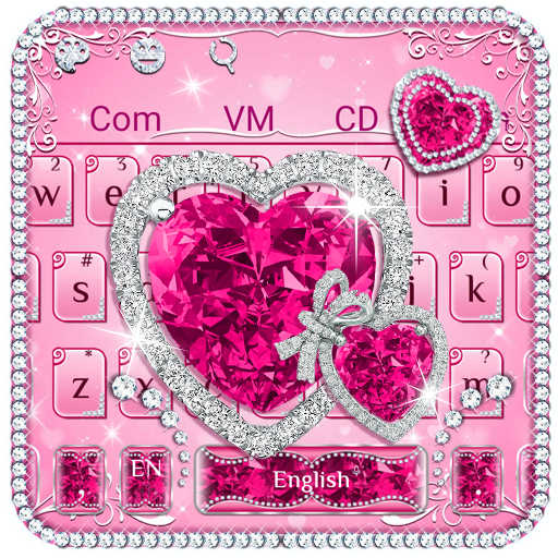 Princess Lovely Pink Diamond Keyboard Theme icon
