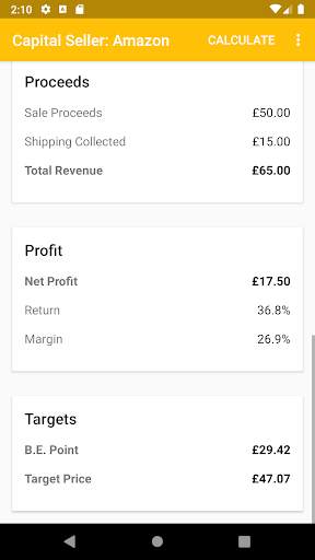 Capital Seller - Amazon Fee & Profit Calculator screenshot 7