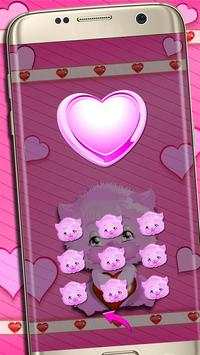 Pink Kitten Locker Theme 2 تصوير الشاشة