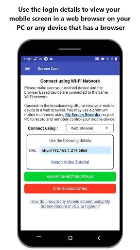 Screen Cast - View Mobile on PC screenshot 2