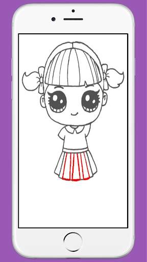 How to draw a surprise cute doll screenshot 5