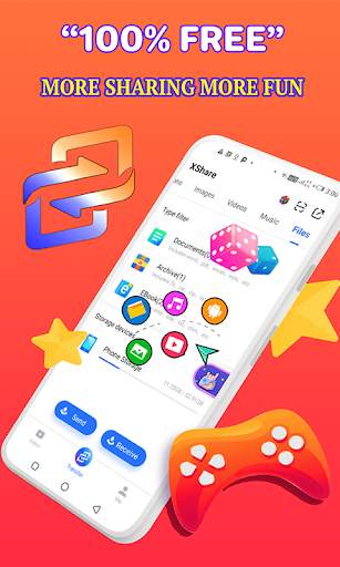 X zender file transfer fast share app screenshot 3