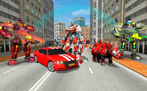 Futuristic Car Robot Transformer Rhino Robot Games screenshot 1