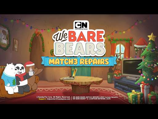 We Bare Bears Match3 Repairs 7 تصوير الشاشة