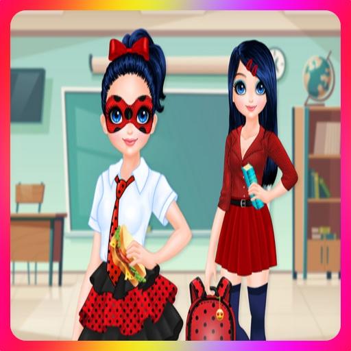 Dress up games for girls - Ladybu Back to School icon