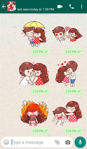Couple Love Stickers for WhatsApp - Wastickerapps screenshot 2