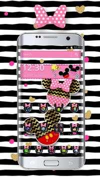 Cute Mouse Glitter bow Theme скриншот 4