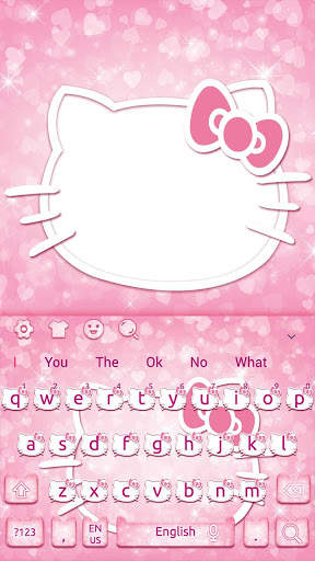 😍Pink Kawaii Kitty Keyboard Theme screenshot 4