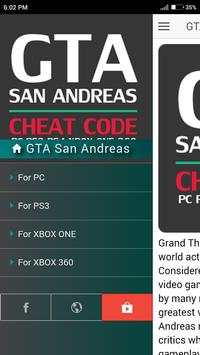 Codes for GTA San Andreas Game screenshot 2