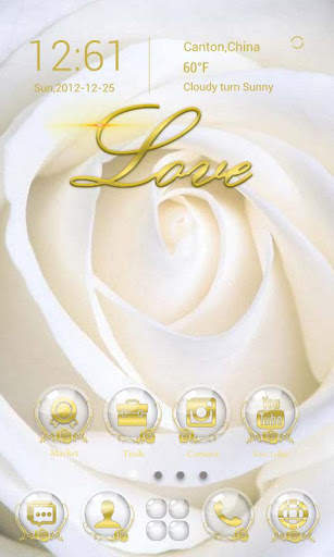 Rose Love GO Launcher Theme screenshot 2