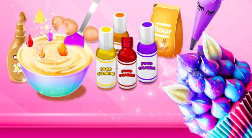 Cupcake Rainbow Maker! Unicorn Cone Cupcake screenshot 3