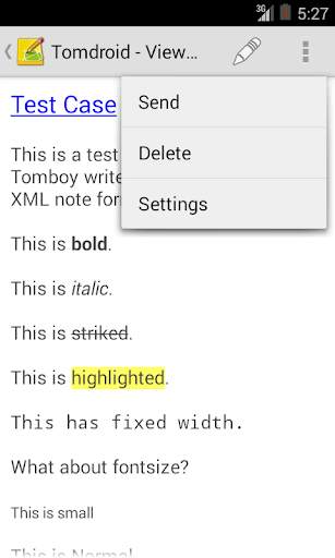 Tomdroid notes स्क्रीनशॉट 2