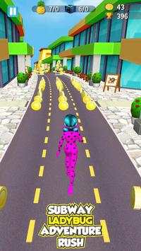 Lady Bug Dash -  Subway Adventure Cat Noir Run screenshot 3