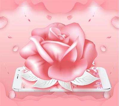 Pink Rose Love Theme screenshot 1
