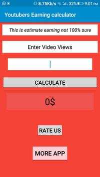 Youtubers Earning calculator screenshot 2