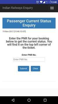 Live Train Enquiry - PNR Status NTES Indian Rail screenshot 2