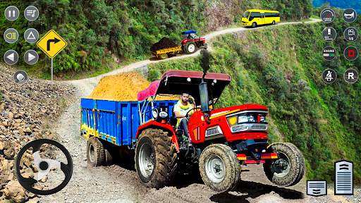 Tractor Trolley Hill Driving Farming Sim 3D Games screenshot 1