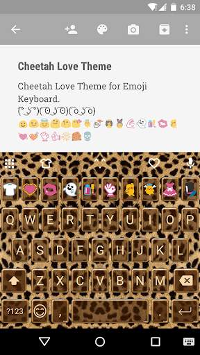 Cheetah Emoji Keyboard Theme screenshot 1