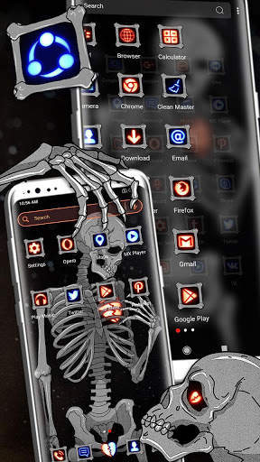 Broken Heart Skeleton Launcher Theme screenshot 4